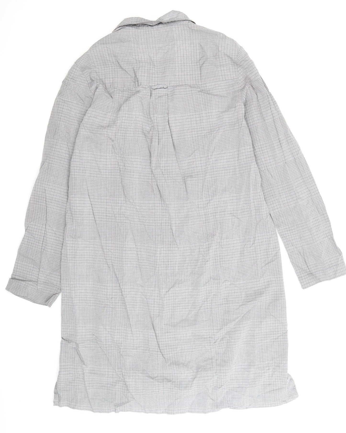 Hanro Womens Grey Check  Shirt Dress  Size M