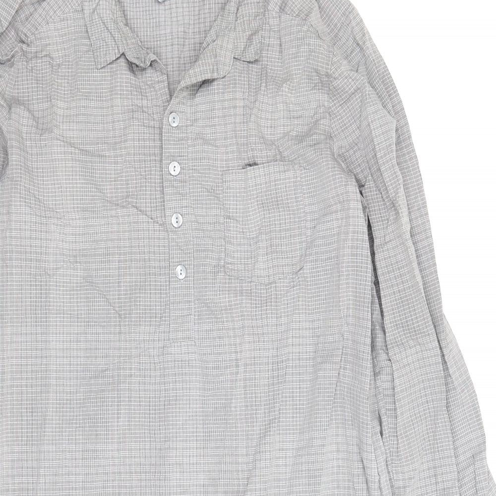 Hanro Womens Grey Check  Shirt Dress  Size M