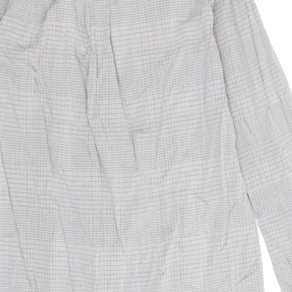 Hanro Womens Grey Check  Shirt Dress  Size M