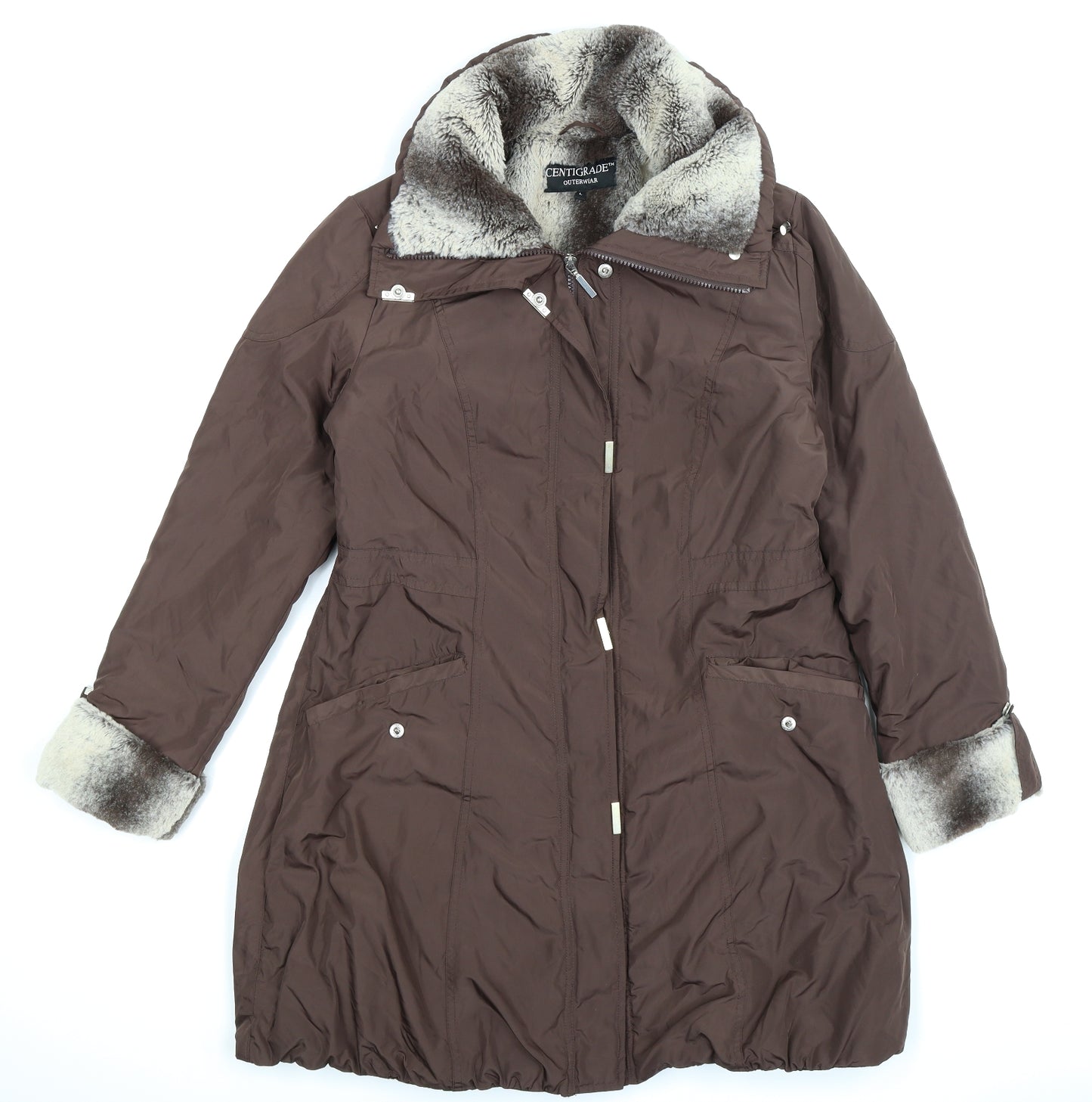 Centigrade Womens Grey   Overcoat Coat Size L