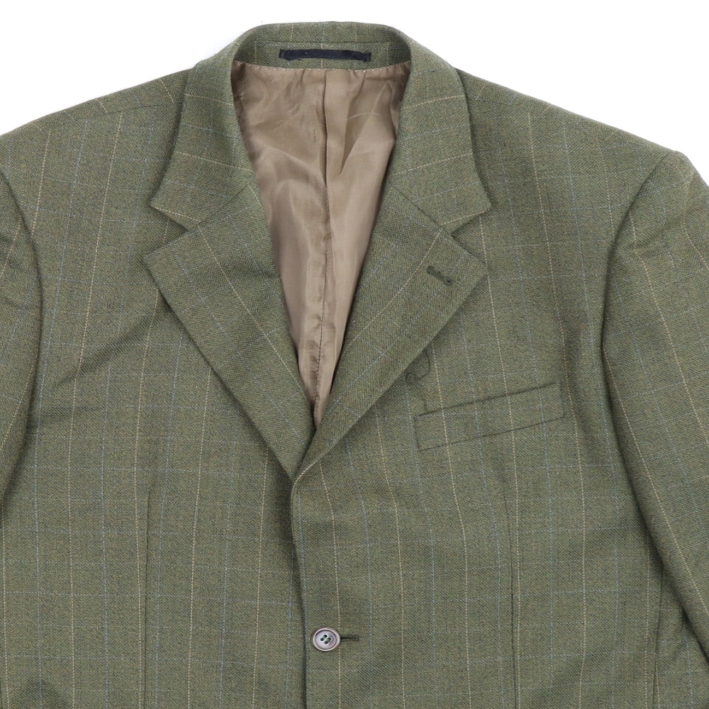 Cohesion Mens Green Check  Jacket Blazer Size 42