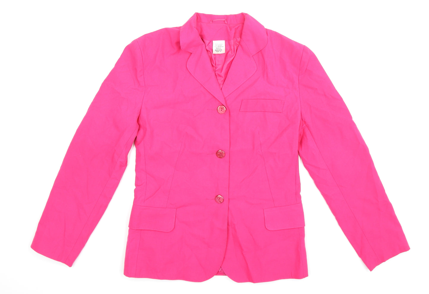 Preworn Womens Pink   Jacket Suit Jacket Size 12