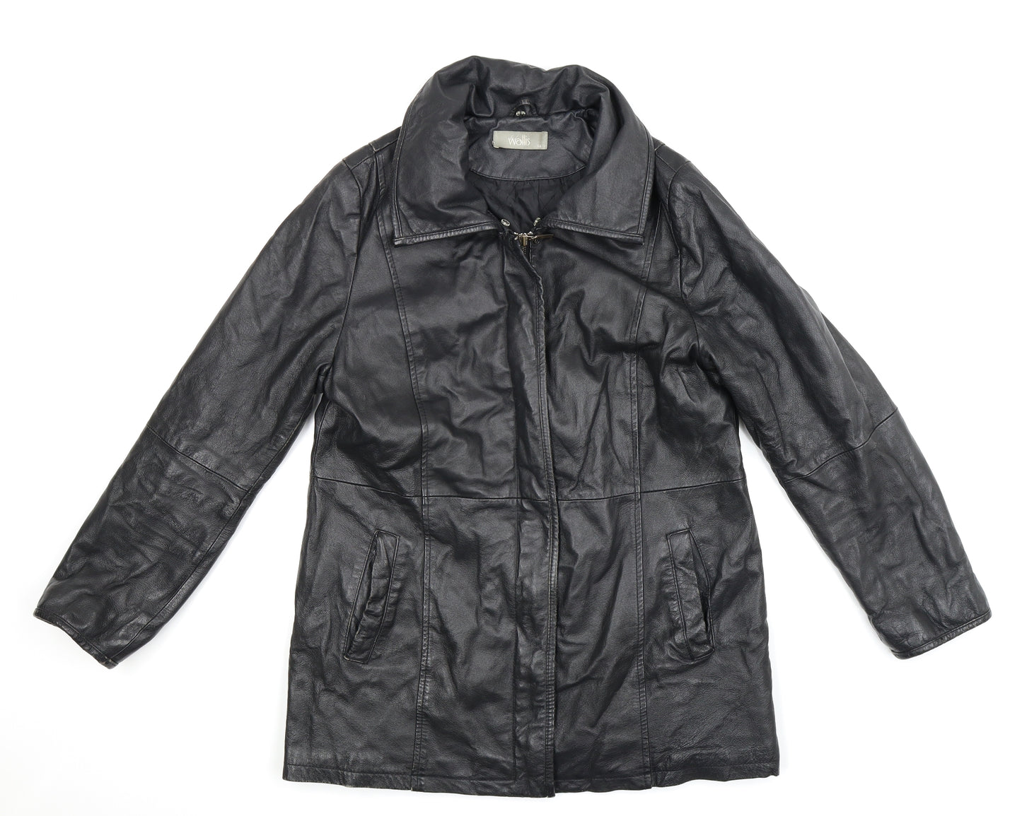 Wallis Womens Black   Jacket Coat Size 14