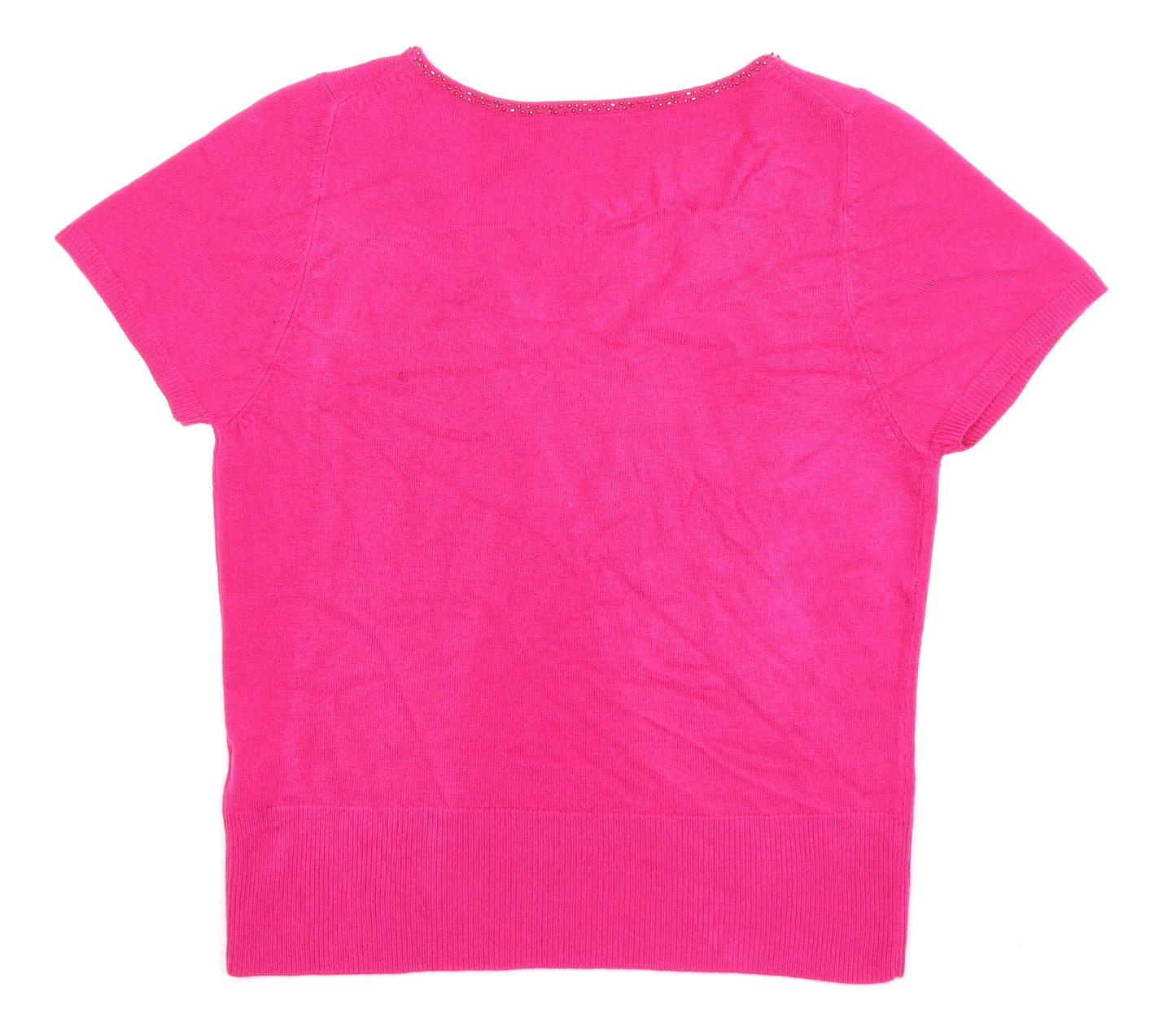 Marks and Spencer Womens Pink  Knit Pullover Jumper Size 16