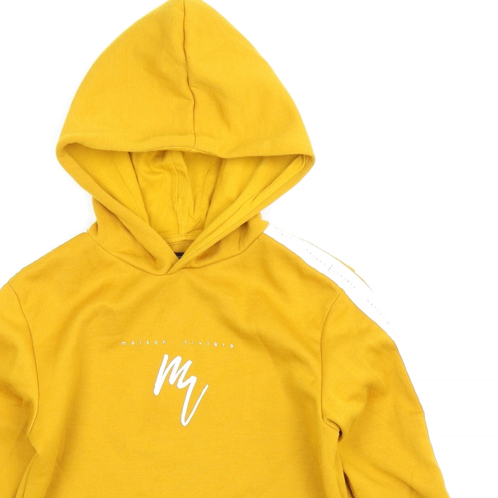 River Island Boys Yellow   Pullover Hoodie Size 9-10 Years