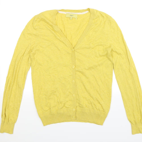 NEXT Womens Yellow  Knit Cardigan Jumper Size 10