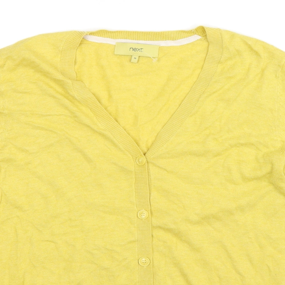 NEXT Womens Yellow  Knit Cardigan Jumper Size 10