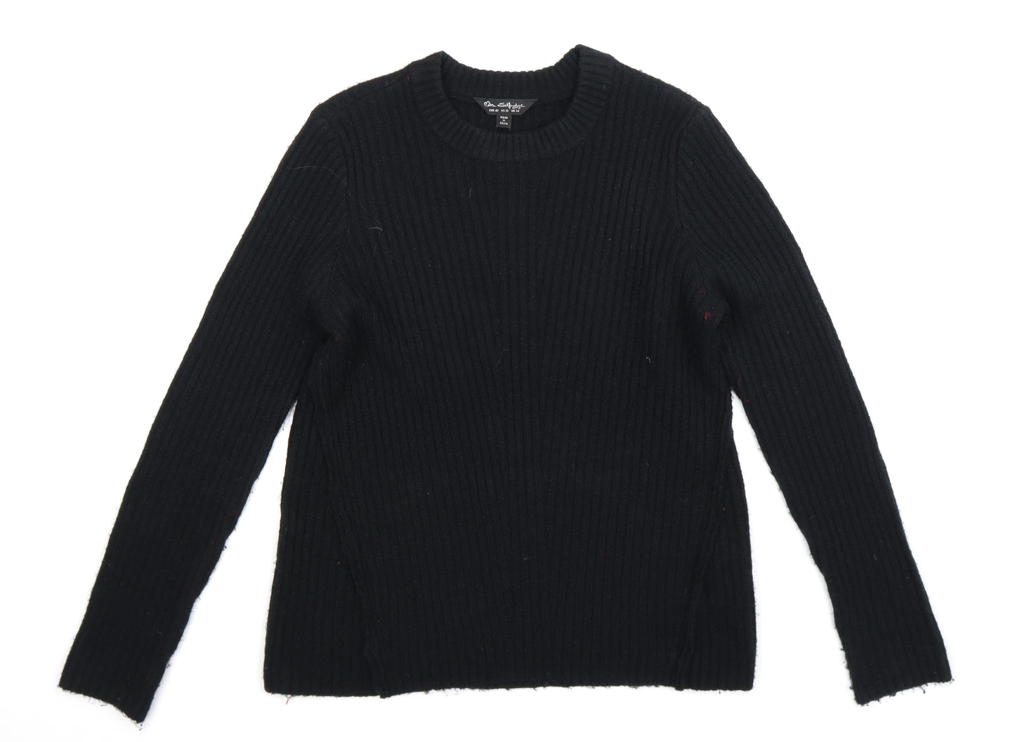 Miss Selfridge Womens Black  Knit Pullover Jumper Size 14