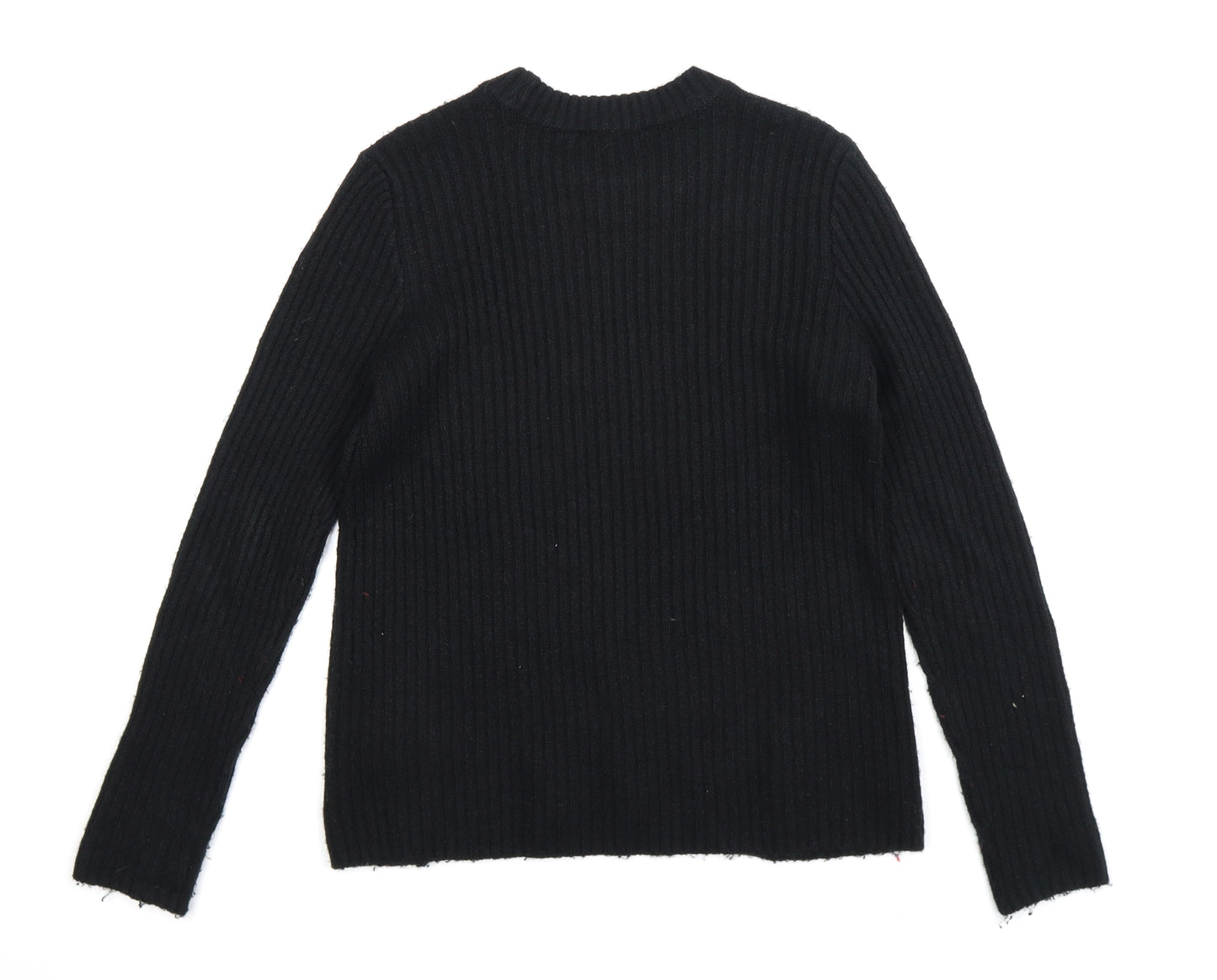 Miss Selfridge Womens Black  Knit Pullover Jumper Size 14