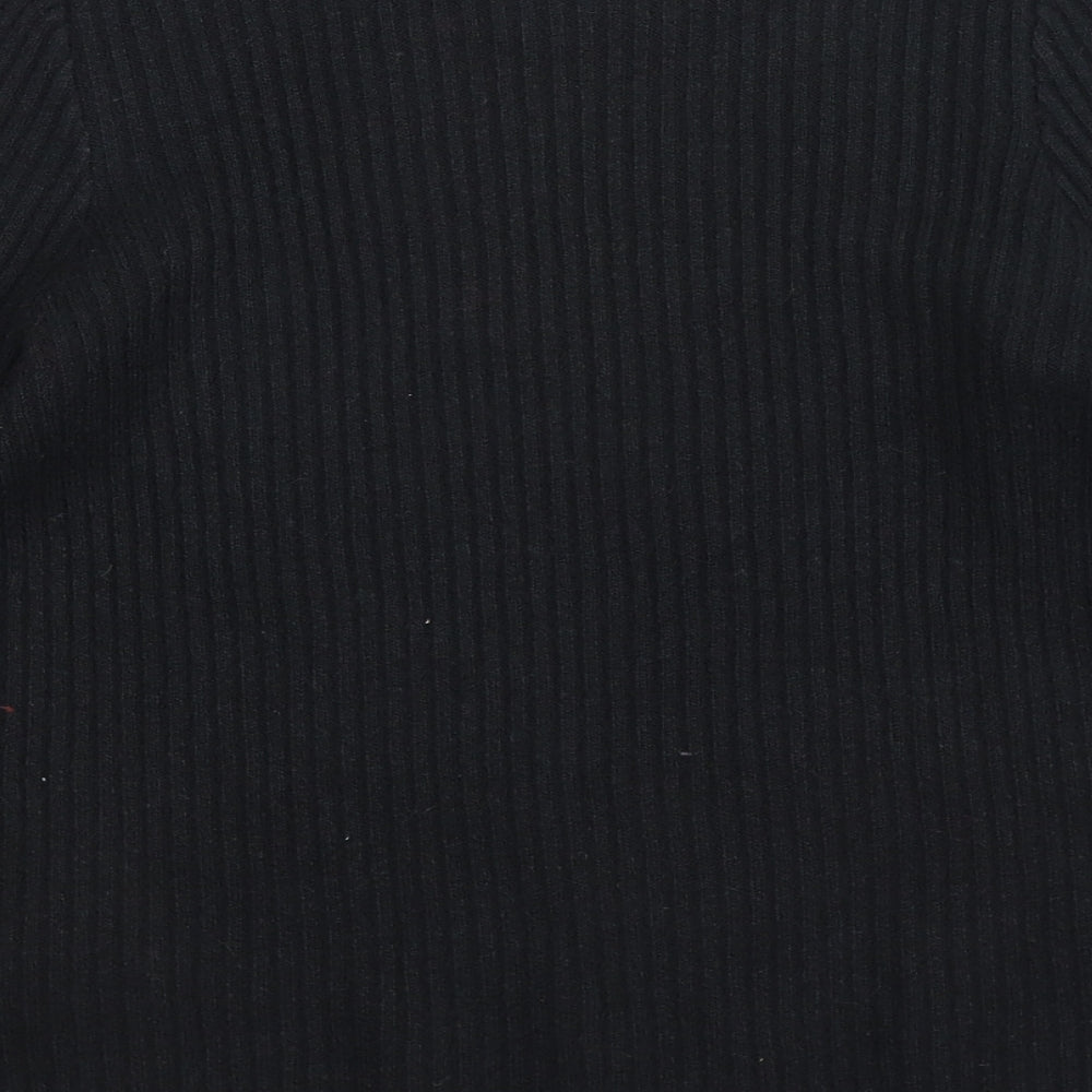 Miss Selfridge Womens Black  Knit Pullover Jumper Size 14