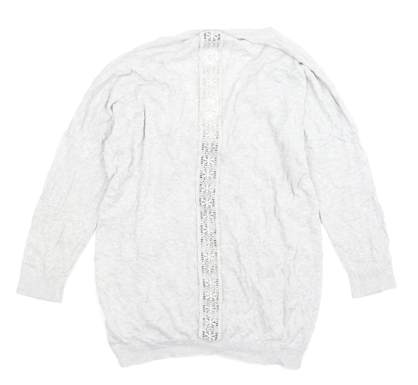 Dorothy Perkins Womens Grey  Knit Cardigan Jumper Size 12