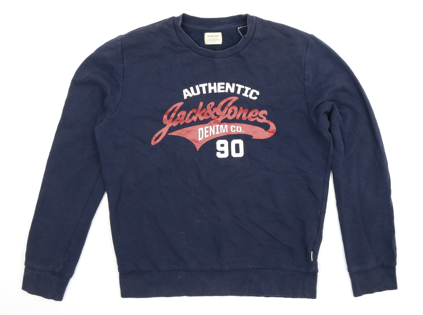 JACK & JONES Mens Blue   Pullover Sweatshirt Size S