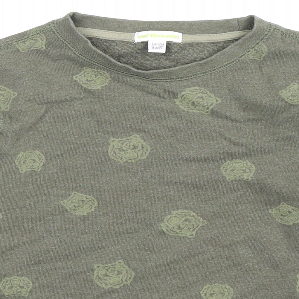 Vertbaudet Boys Green   Pullover Sweatshirt Size 8 Years