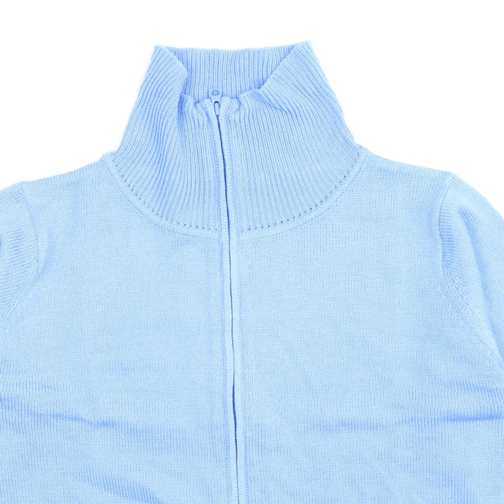 Damart Womens Blue  Knit Cardigan Jumper Size 16