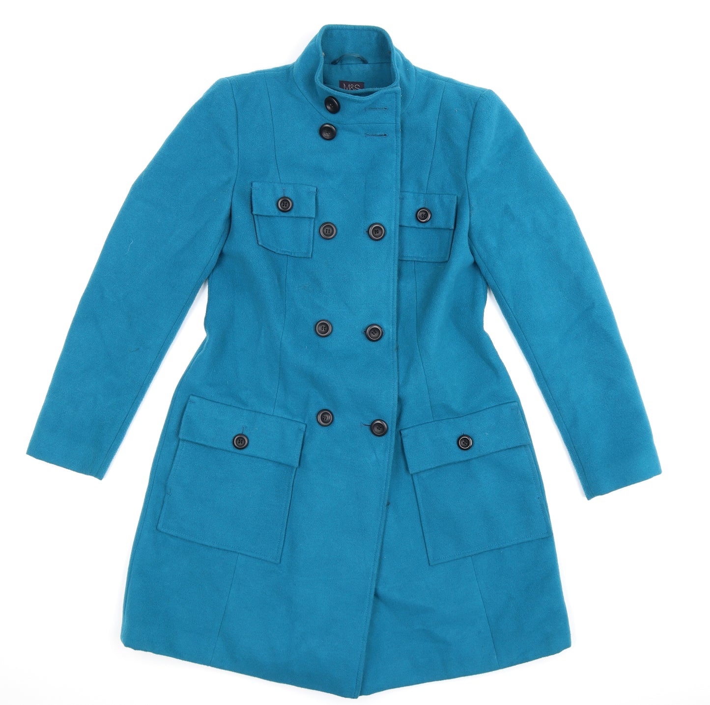 Marks and Spencer Womens Blue   Pea Coat Coat Size 10