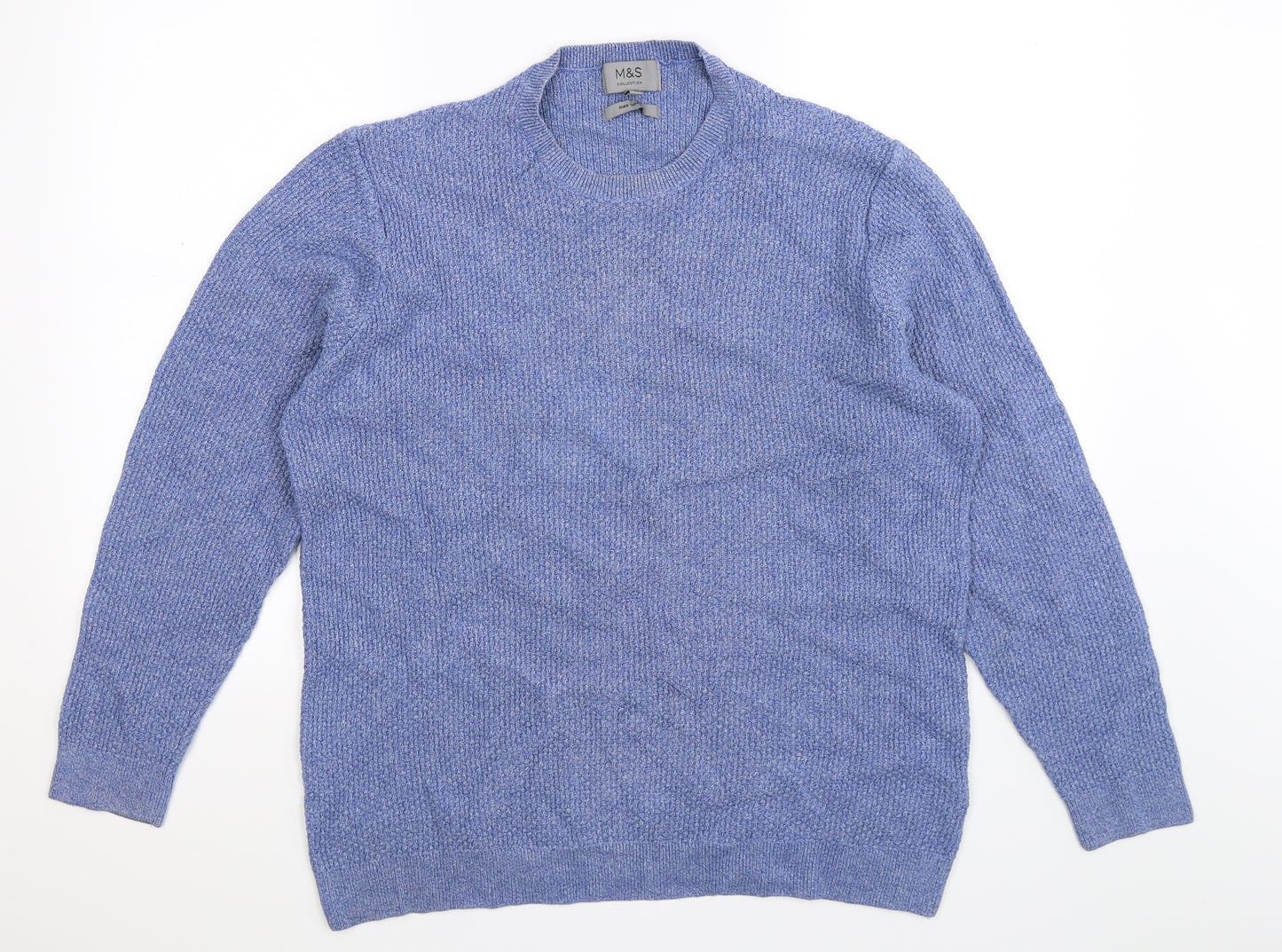 Marks and Spencer Mens Blue  Knit Pullover Jumper Size XL