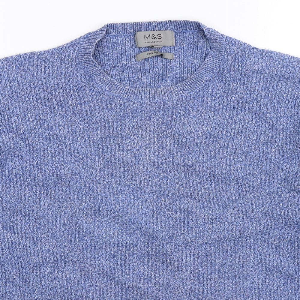Marks and Spencer Mens Blue  Knit Pullover Jumper Size XL
