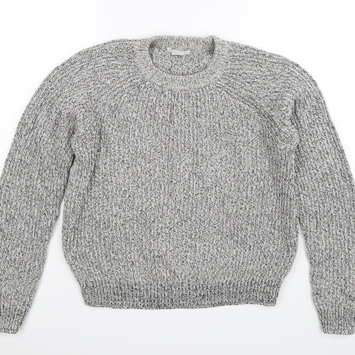 H&M Womens Grey  Knit Pullover Jumper Size M