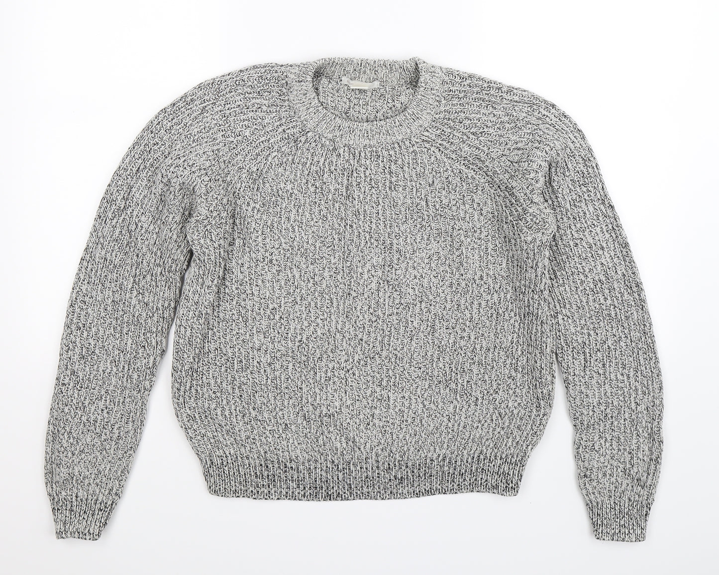 H&M Womens Grey  Knit Pullover Jumper Size M
