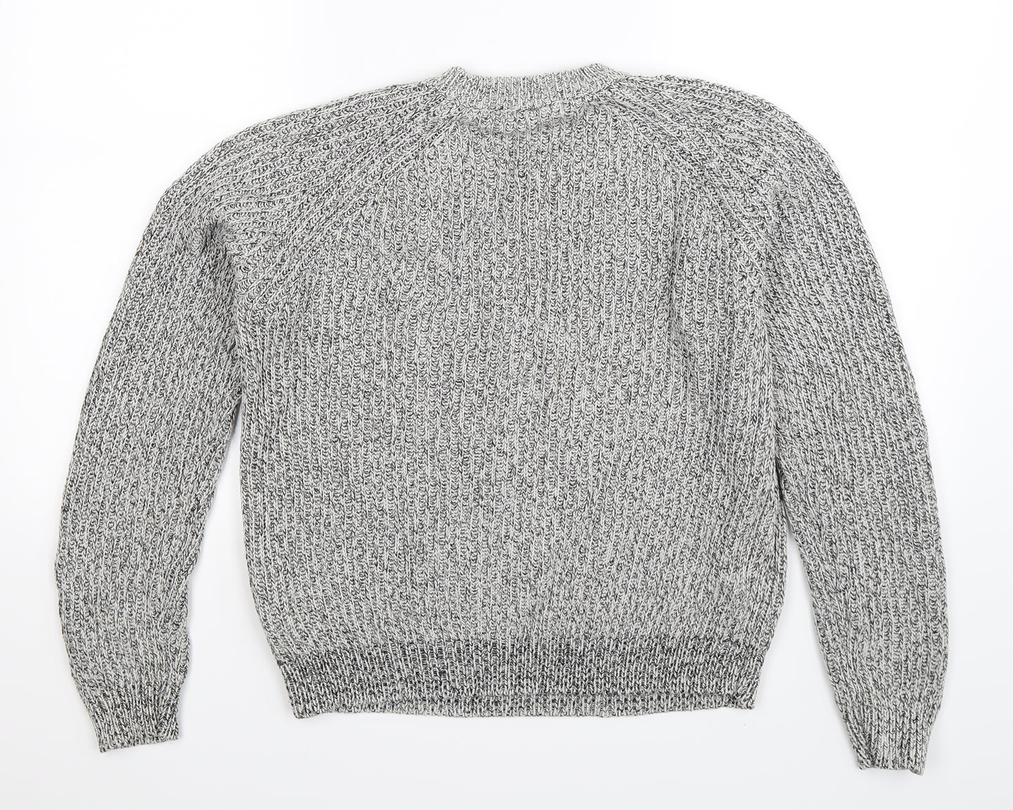 H&M Womens Grey  Knit Pullover Jumper Size M