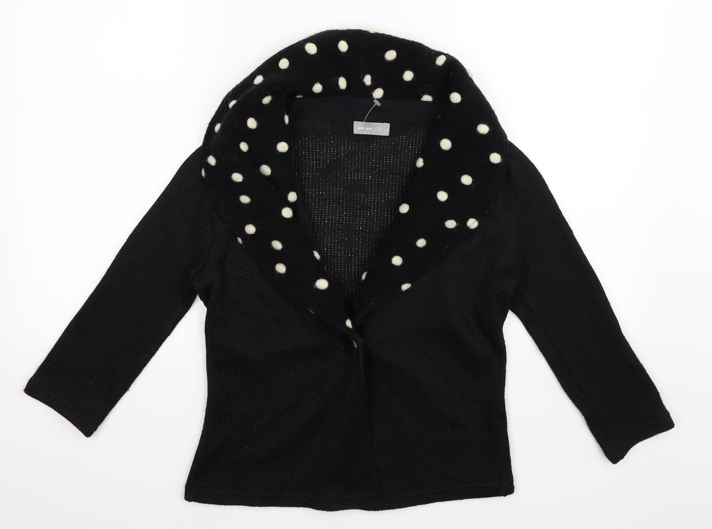 Per Una Womens Black  Knit Cardigan Jumper Size S