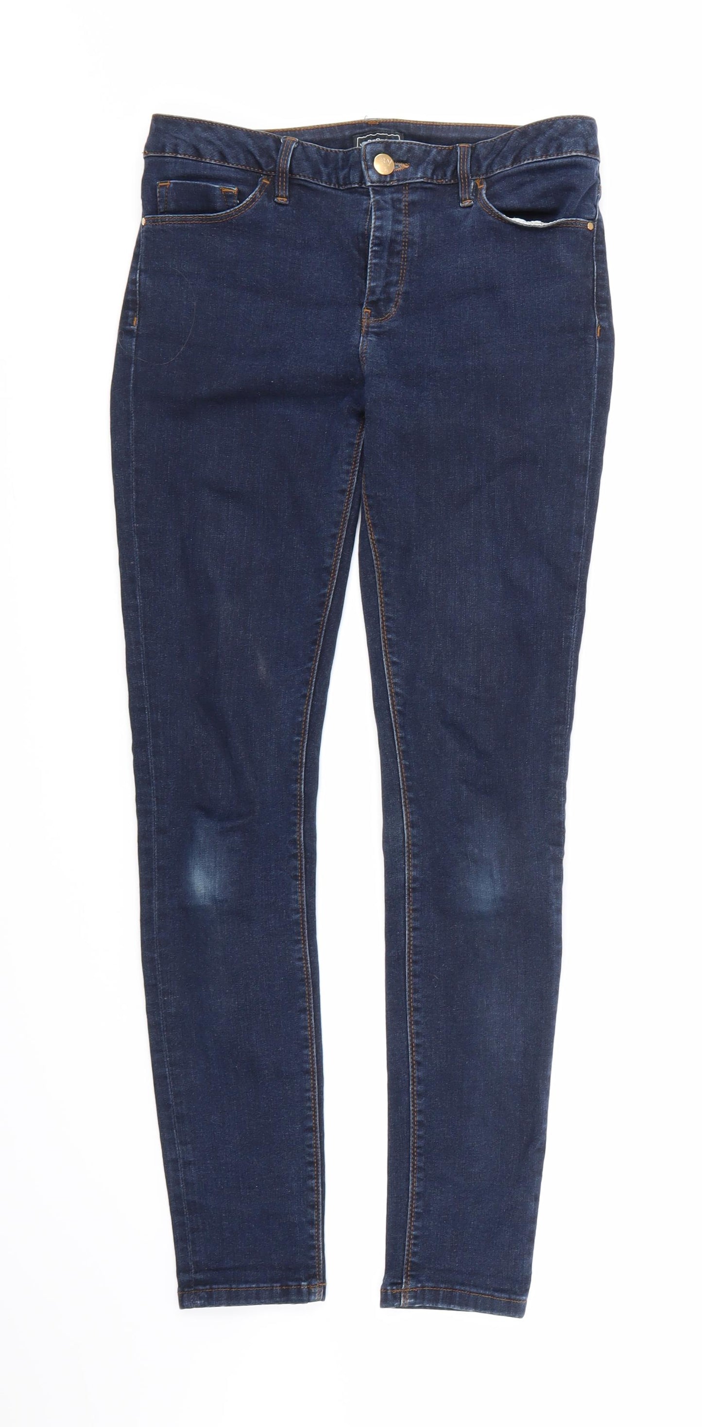 Warehouse Womens Blue  Denim Skinny Jeans Size 12 L28 in