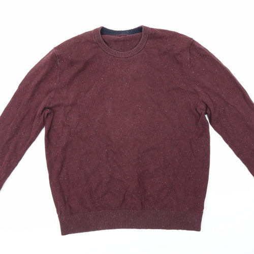 Preworn Mens Purple  Knit Pullover Jumper Size L
