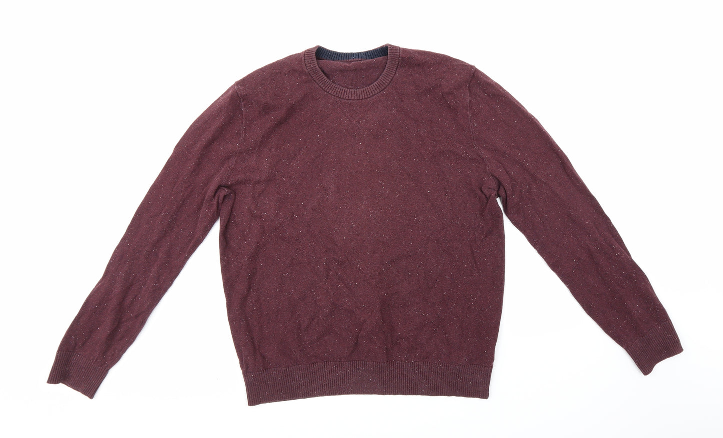 Preworn Mens Purple  Knit Pullover Jumper Size L