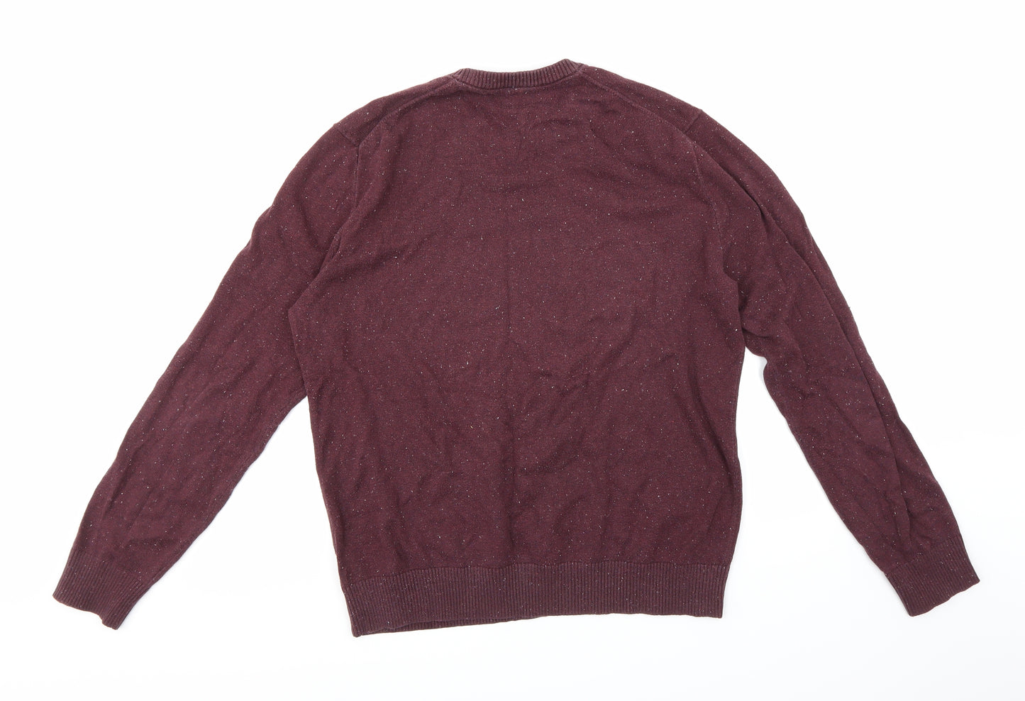 Preworn Mens Purple  Knit Pullover Jumper Size L