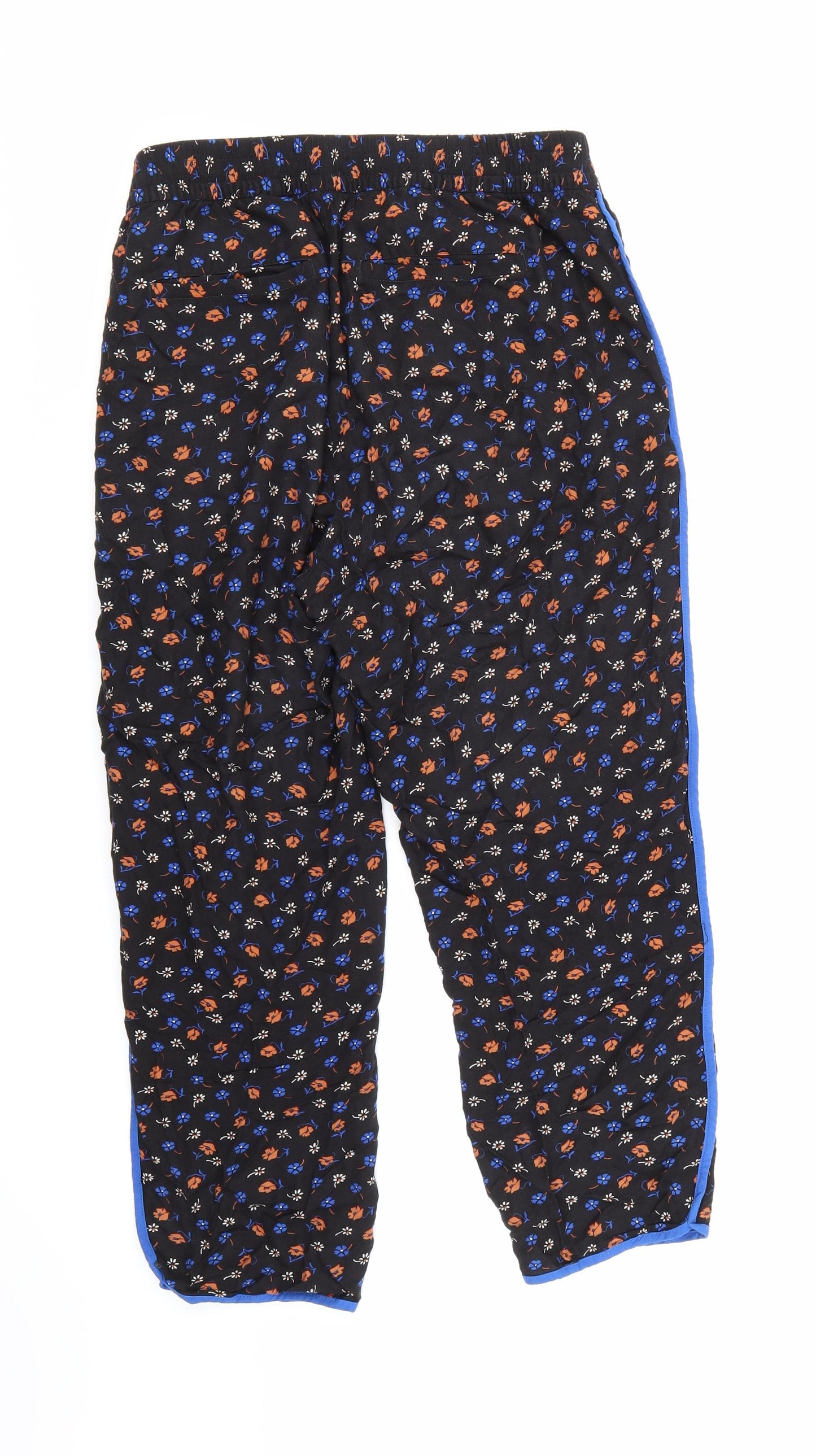 Madewell Womens Black Floral  Trousers  Size M L22 in