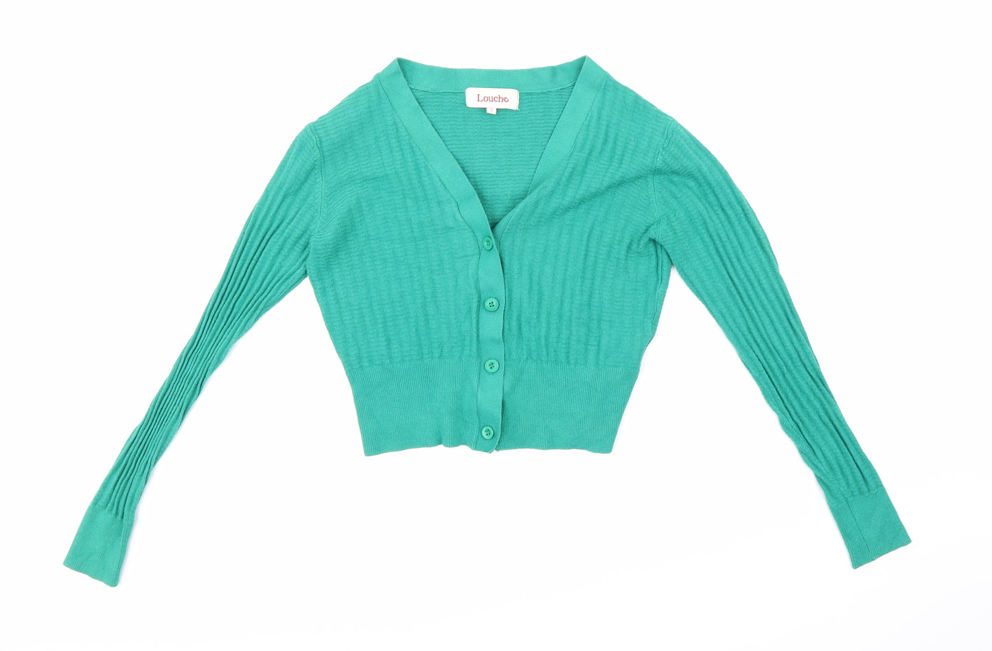 Louche Womens Green  Knit Cardigan Jumper Size 10