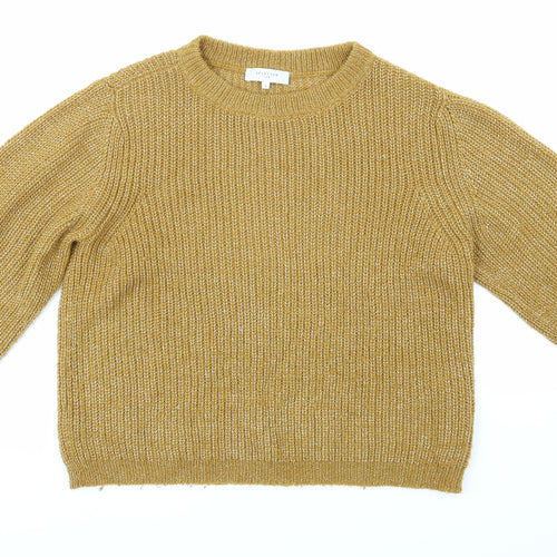 Selected Femme Womens Yellow  Knit Pullover Jumper Size S