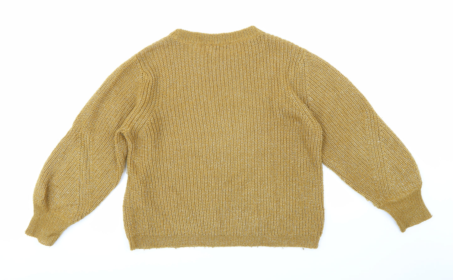 Selected Femme Womens Yellow  Knit Pullover Jumper Size S