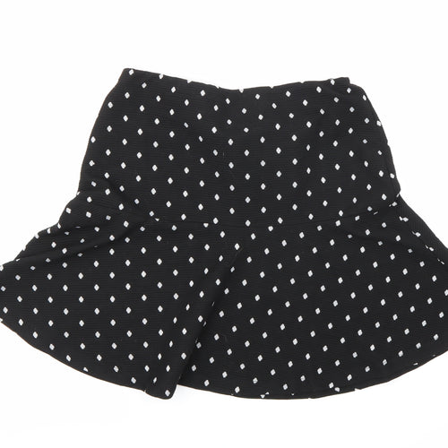 TU Womens Black Polka Dot  A-Line Skirt Size 12