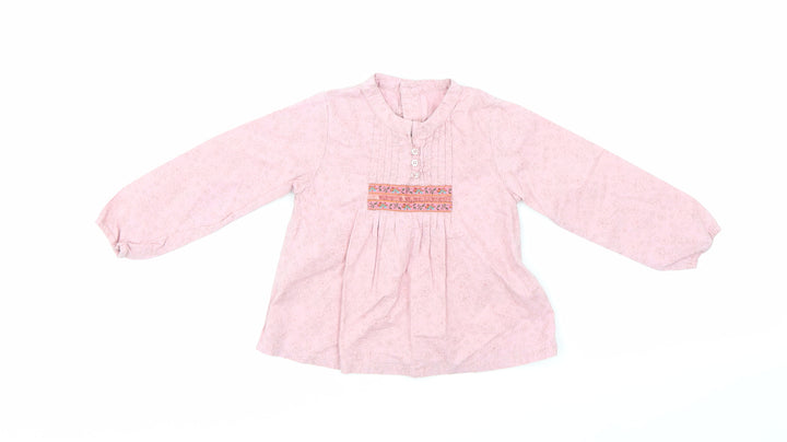 Mothercare Girls Pink   Basic Blouse Size 9-12 Months