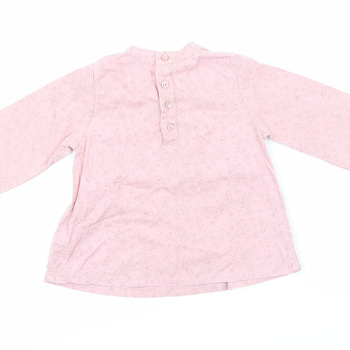 Mothercare Girls Pink   Basic Blouse Size 9-12 Months