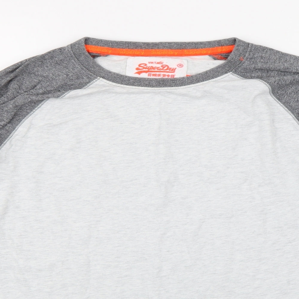 Superdry Mens Grey    T-Shirt Size S