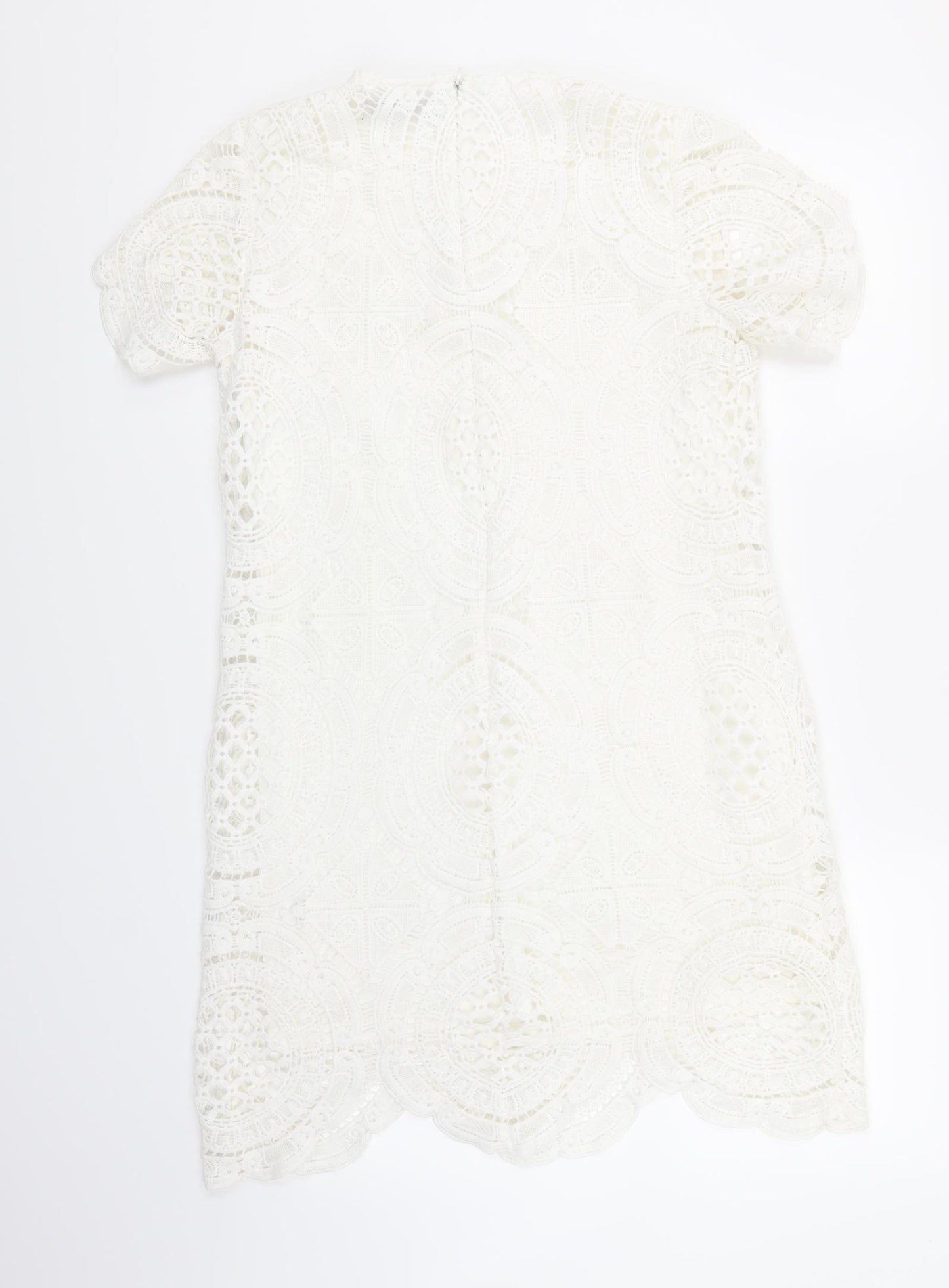 Fashion Union Womens White  Lace A-Line  Size 8