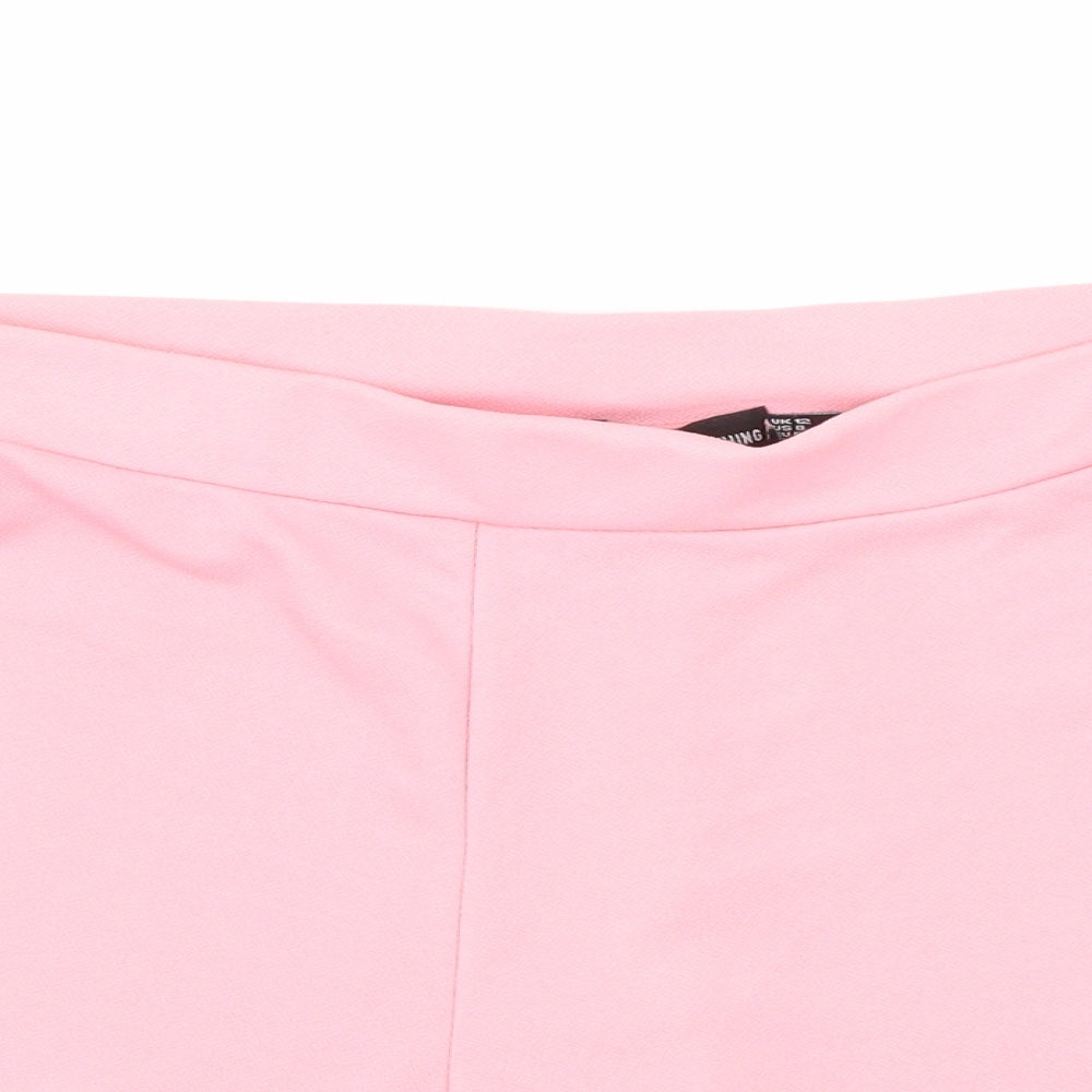 Pretty Little Thing Womens Pink   Hot Pants Shorts Size 12