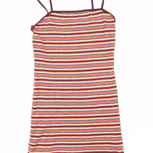 Topshop Womens Multicoloured Striped  Mini  Size 10