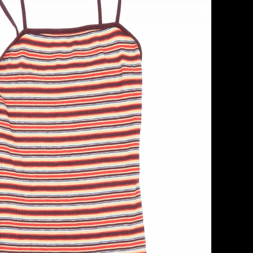 Topshop Womens Multicoloured Striped  Mini  Size 10