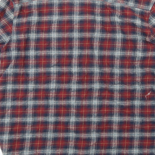 Boston Crew Mens Blue Check   Button-Up Size S