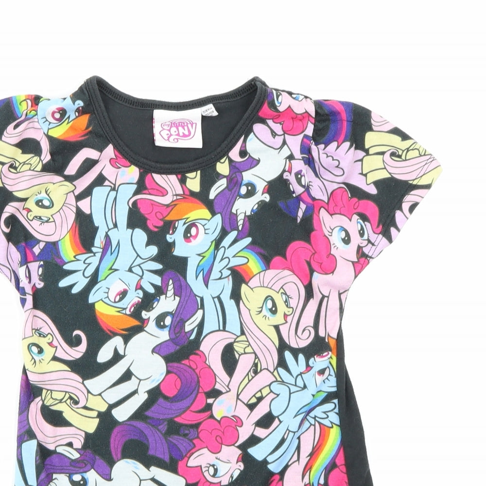 My Little Pony Girls Black   Basic T-Shirt Size 7-8 Years