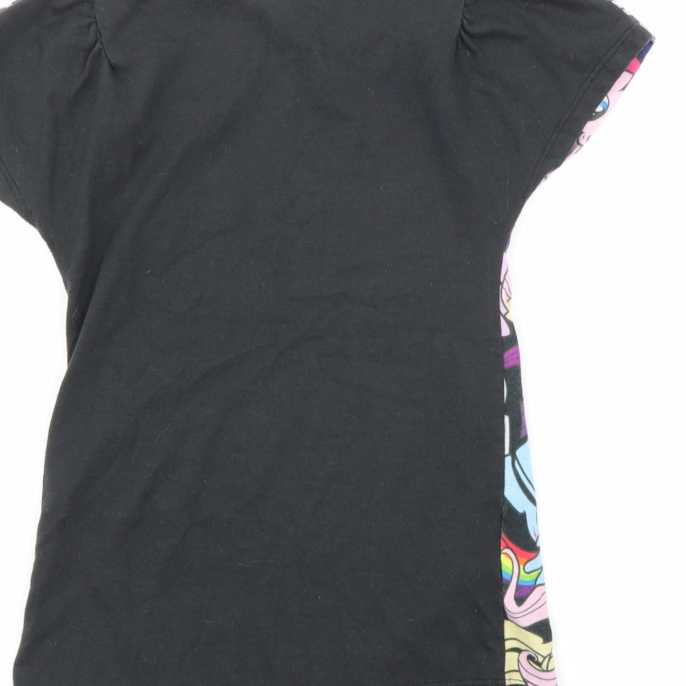 My Little Pony Girls Black   Basic T-Shirt Size 7-8 Years