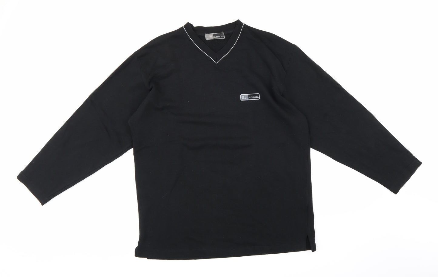 JFG Mens Black   Pullover Sweatshirt Size L