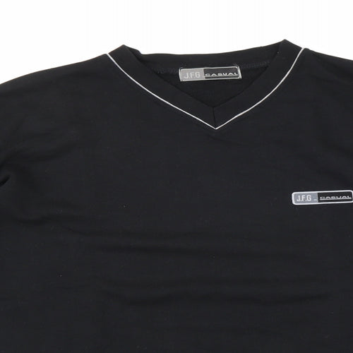JFG Mens Black   Pullover Sweatshirt Size L