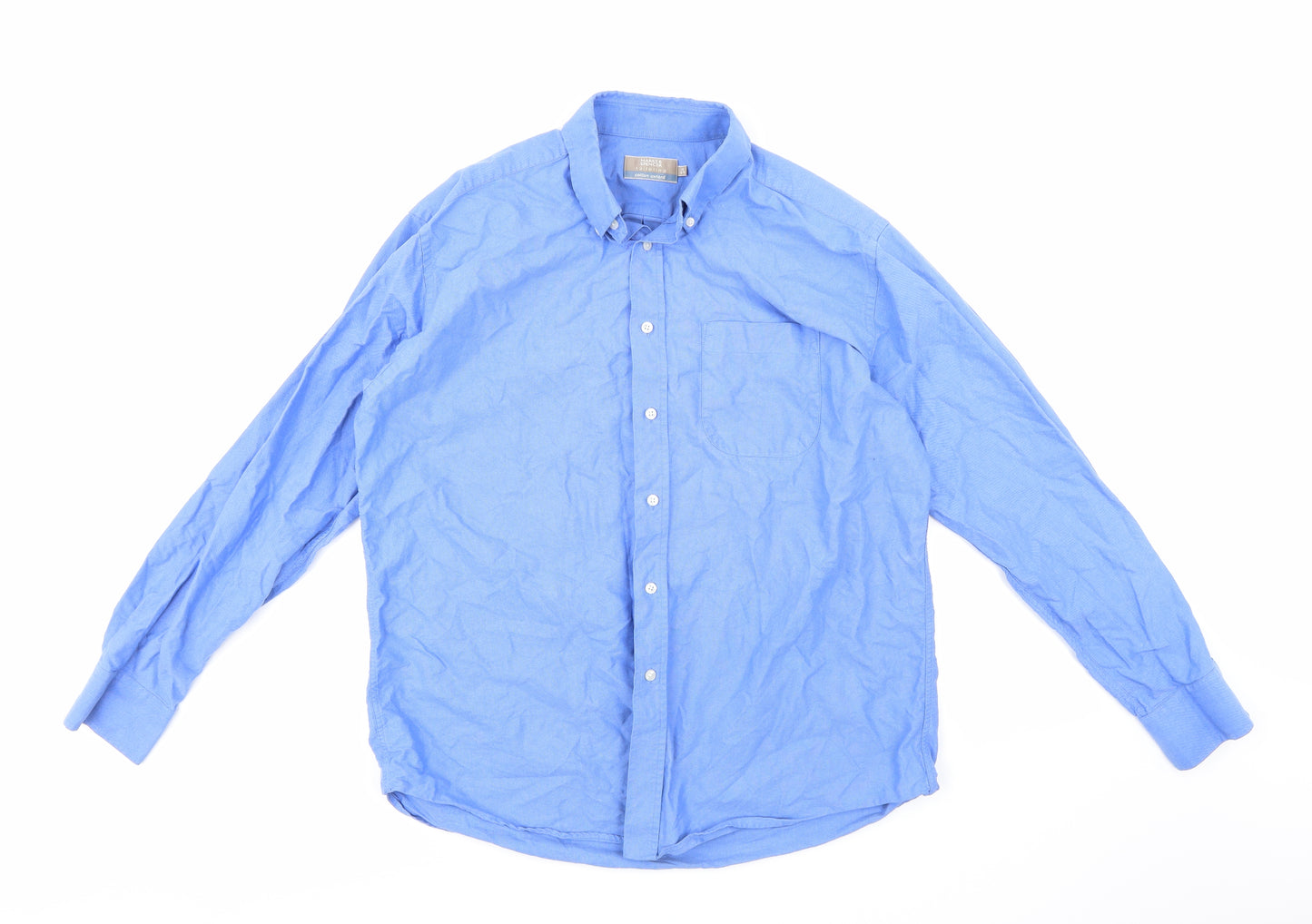 Marks and Spencer Mens Blue    Dress Shirt Size 42