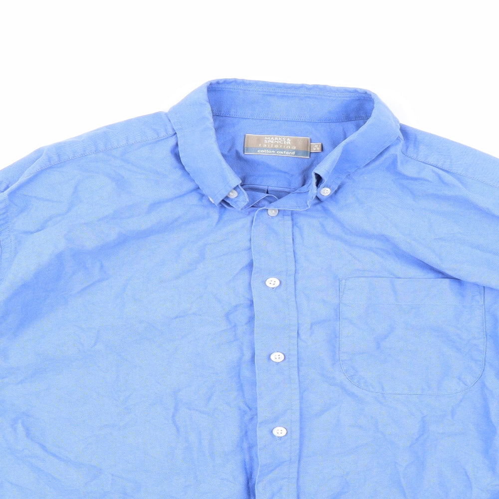 Marks and Spencer Mens Blue    Dress Shirt Size 42