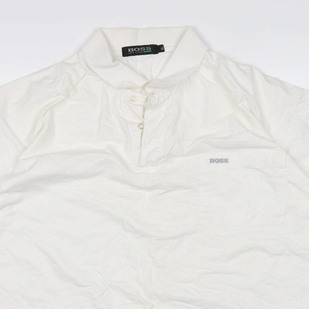 Boss Mens White    Polo Size XL