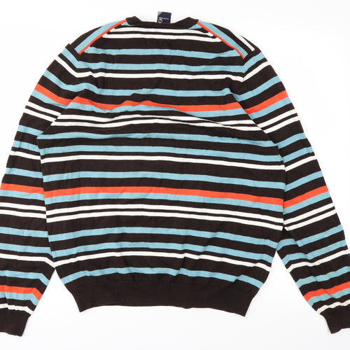 Outrage Mens Multicoloured Striped  Pullover Jumper Size S